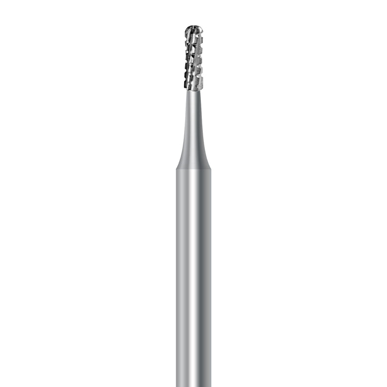 HP Carbide Bur by Frank Dental, Cylinder Round shape with Spiral cut, 1.2mm diameter