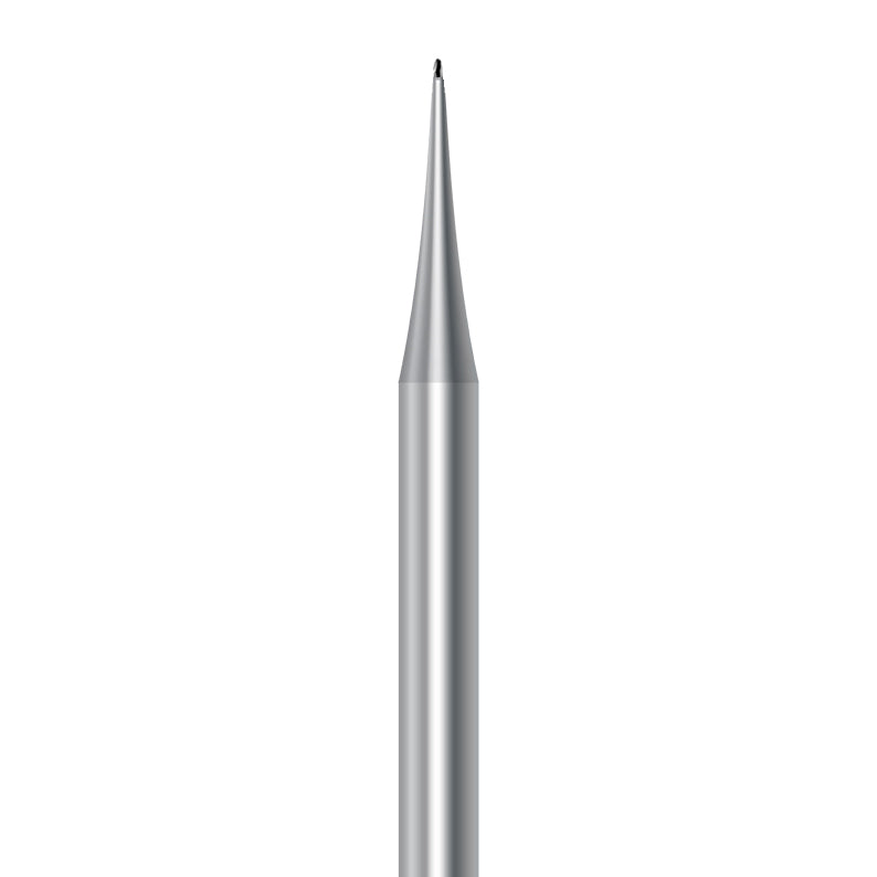 HP Carbide Bur by Frank Dental, Round shape with Simple cut, Solid head, 0.2mm diameter