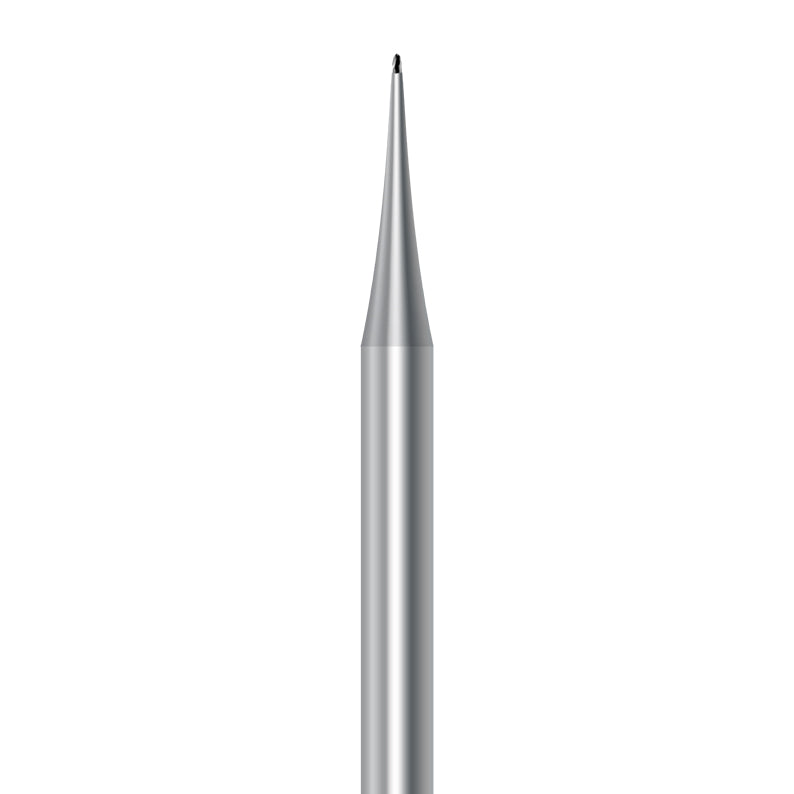 HP Carbide Bur by Frank Dental, Round shape with Simple cut, Solid head, 0.3mm diameter