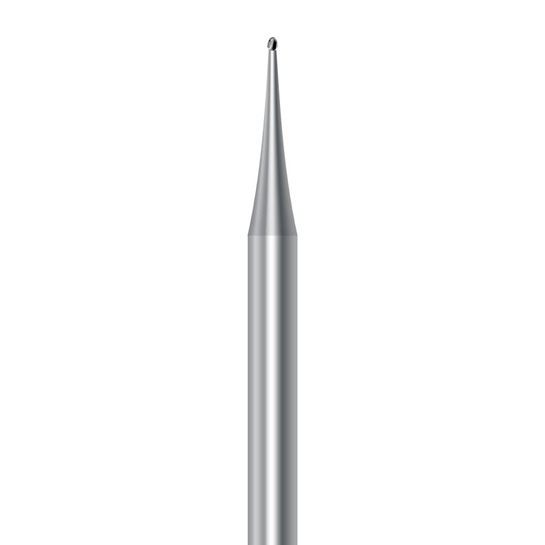 HP Carbide Bur by Frank Dental, Round shape with Simple cut, Solid head, 0.5mm diameter