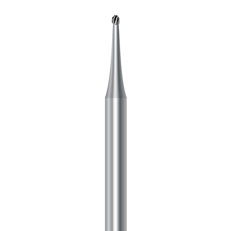 HP Carbide Bur by Frank Dental, Round shape with Simple cut, 0.9mm diameter