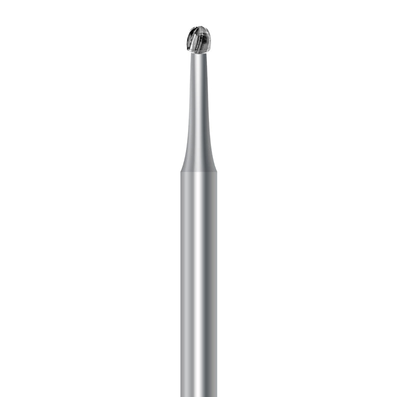 HP Carbide Bur by Frank Dental, Round shape with Simple cut, Solid head, 1.6mm diameter