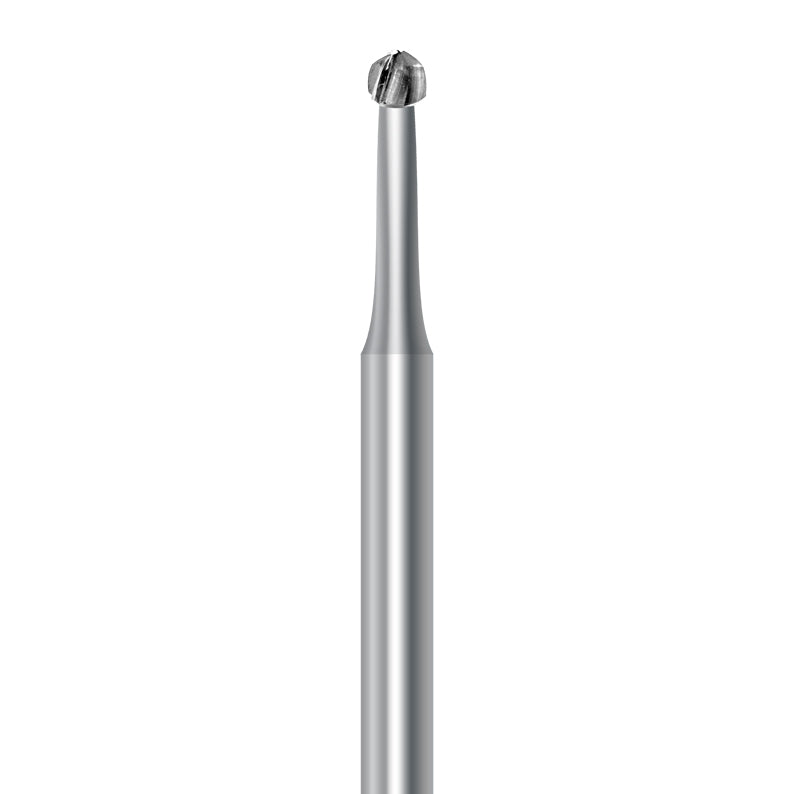 HP Carbide Bur by Frank Dental, Round shape with Simple cut, Solid head, 1.8mm diameter