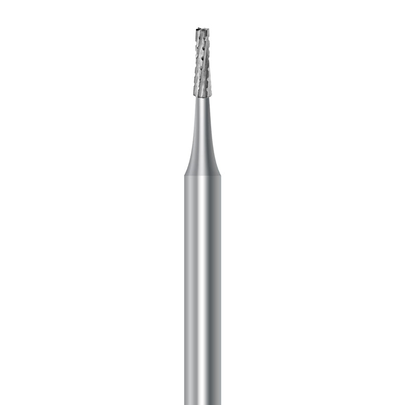 Carbide bur for handpiece C.FD33.012.HP: taper flat shape with spiral cut, diameter 1.2 mm - Frank Dental, Germany