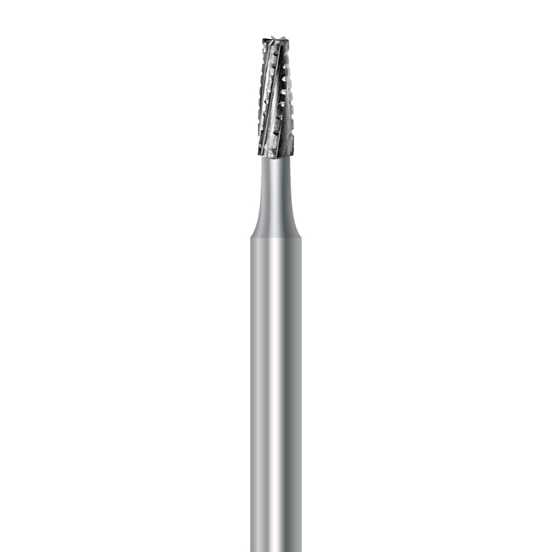 HP carbide flat-end taper bur C.33.018.HP: spiral cut, diameter 1.8 mm - Frank Dental