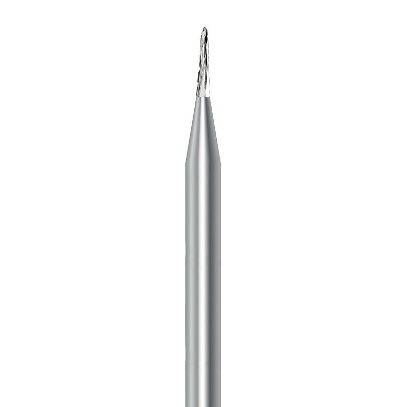 HP carbide round-end taper bur C.23RSK.008.HP: cross cut, diameter 0.8 mm - Frank Dental
