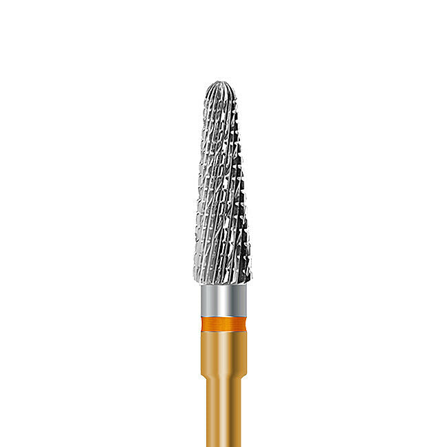 HP carbide cutter C.79KFQM.104.040 for palladium and dental alloys: round-end taper, diameter 4.0 mm - Frank Dental