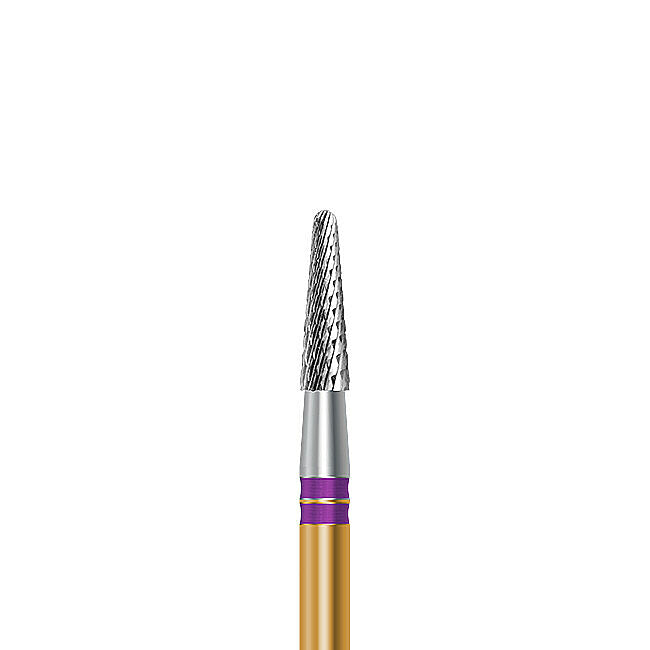 HP carbide cutter C.138NEM.104.023 for base metals and titanium: round-end taper, diameter 2.3 mm - Frank Dental