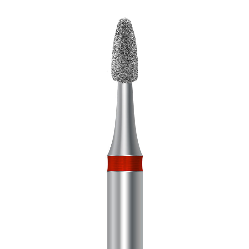 HP Diamond Bur by Frank Dental, Flame shape with Fine grit, 1.6mm diameter