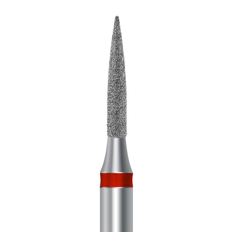 Diamond bur for handpiece D.863.016.F.HP: flame shape with fine grit, diameter 1.6 mm - Frank Dental, Germany