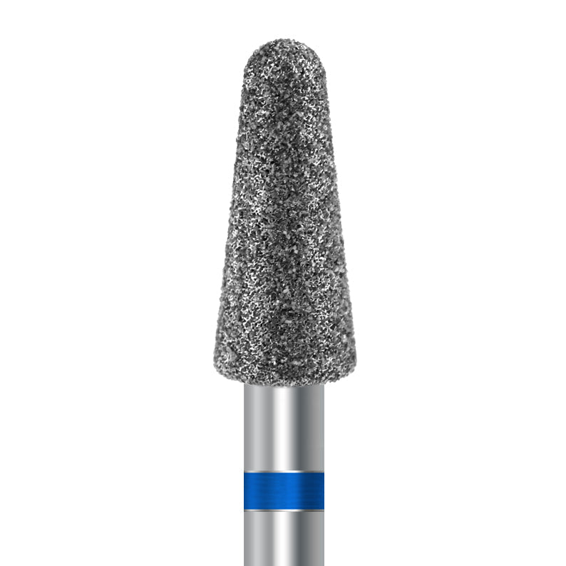 Diamond bur for handpiece D.850.040.HP: taper round shape with medium grit, diameter 4.0 mm - Frank Dental, Germany