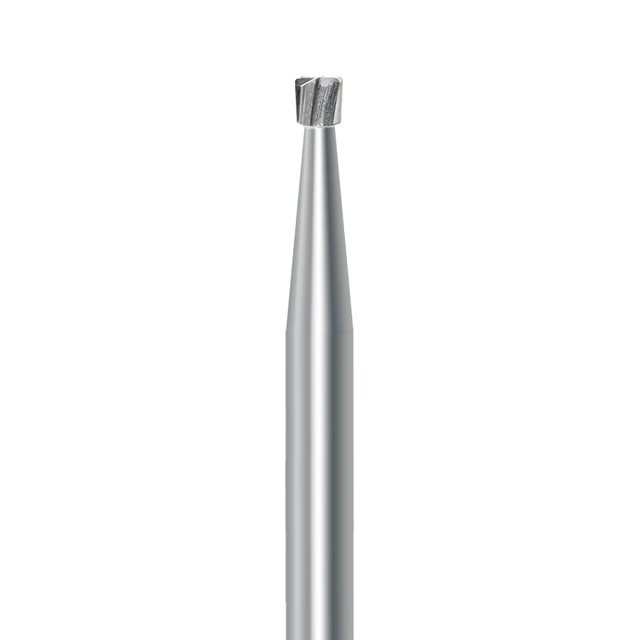HP carbide inverted cone bur C.2.016.HP: plain cut, 1.6 mm diameter - Frank Dental