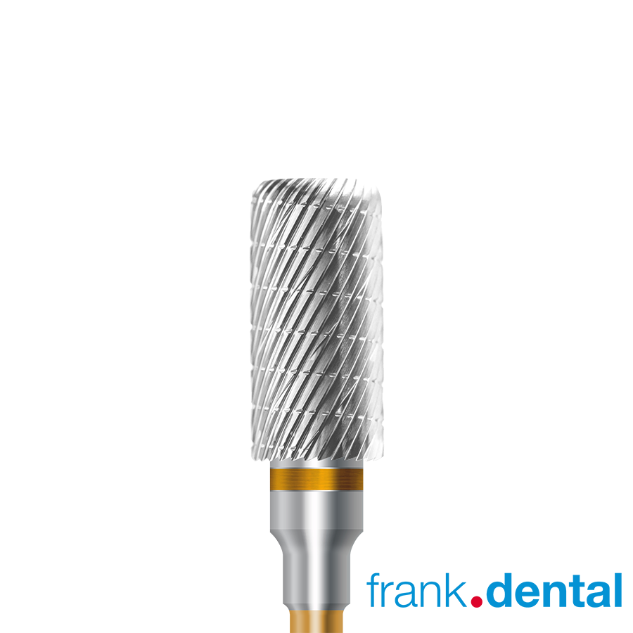HP carbide cutter C.72KFQM.104.060 for palladium and dental alloys: round-end cylinder, 6.0 mm diameter - Frank Dental
