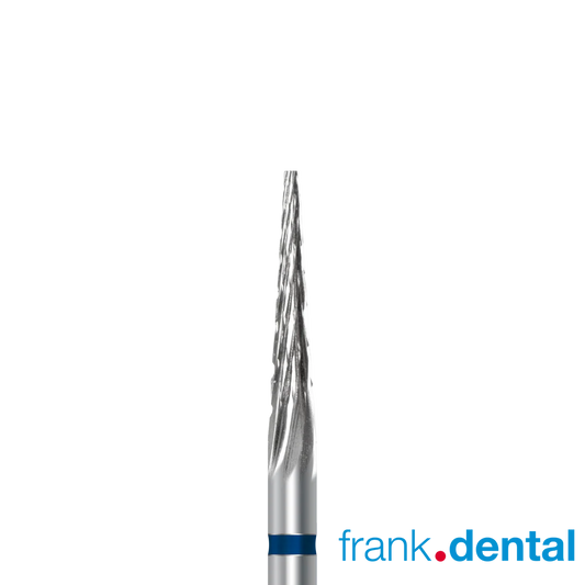 HP carbide cutter C.257K.104.023: pointed taper, medium cross-cut, 2.3 mm diameter - Frank Dental