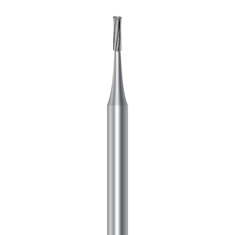 HP carbide flat-end cylinder bur C.21.009.HP: plain cut, diameter 0.9 mm - Frank Dental