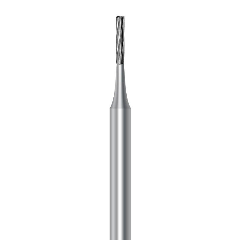 HP carbide flat-end long cylinder bur C.21L.010.HP: plain cut, diameter 1.0 mm - Frank Dental