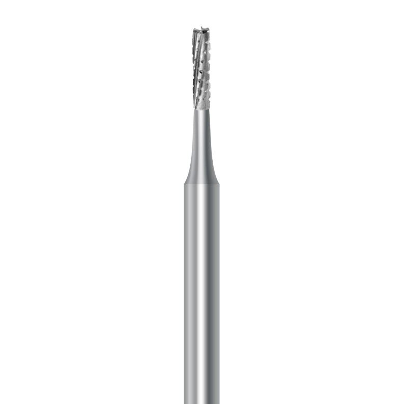 HP carbide flat-end long cylinder bur C.31L.012.HP: spiral cut, diameter 1.2 mm - Frank Dental
