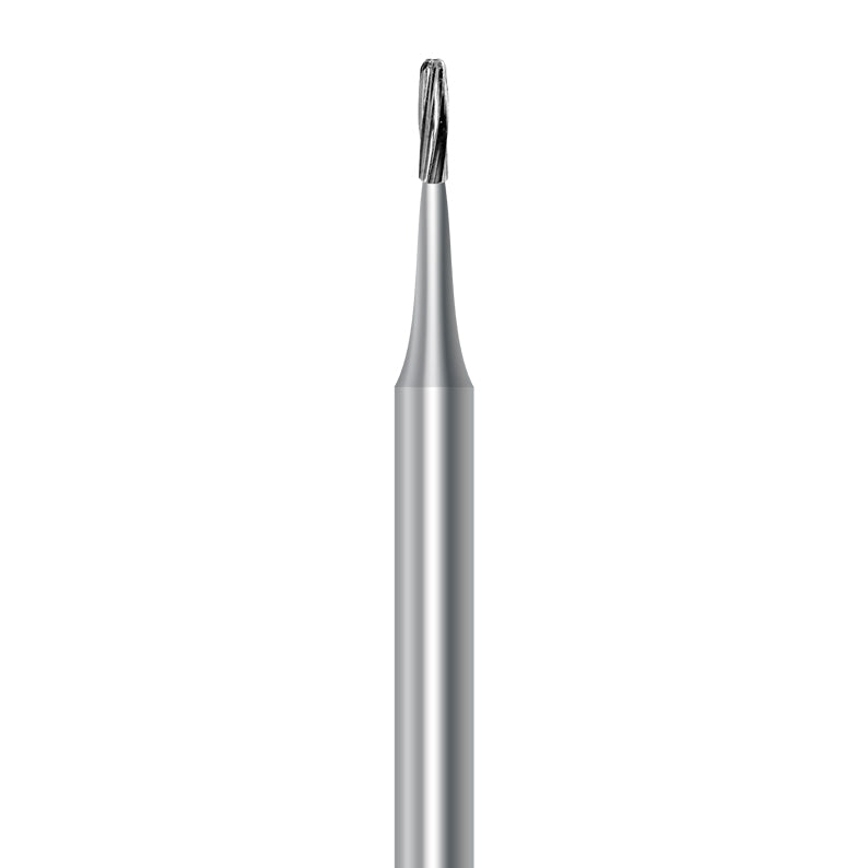 HP carbide round-end cylinder bur C.21R.009.HP: plain cut, diameter 0.9 mm - Frank Dental
