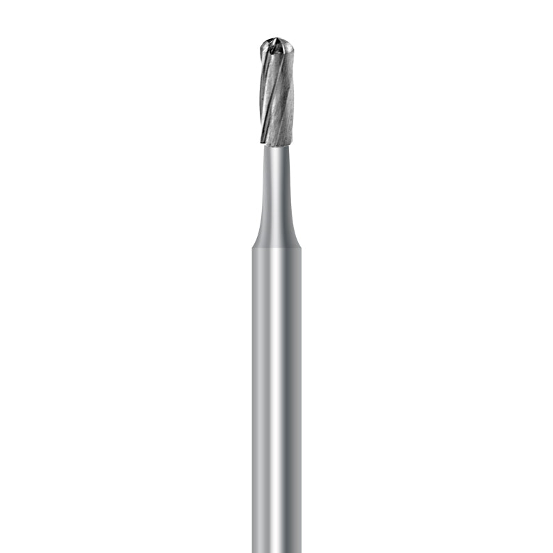 HP carbide round-end cylinder bur C.21R.016.HP: plain cut, diameter 1.6 mm - Frank Dental