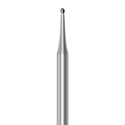 Carbide bur for handpiece C.FD1.010.HP: round shape with simple cut, diameter 1.0 mm - Frank Dental, Germany