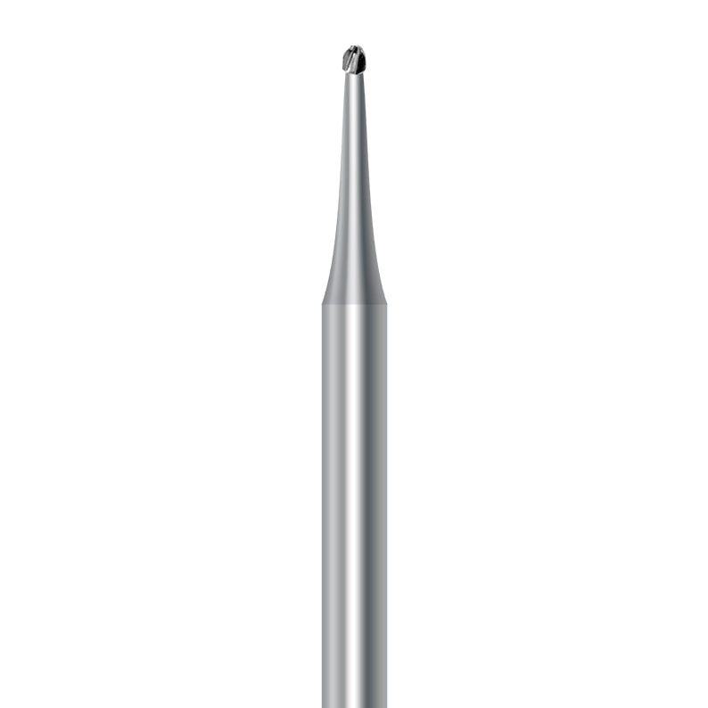 Bide bur for handpiece, round shape with simple cut, diameter 1.0 mm - Frank Dental, Germany