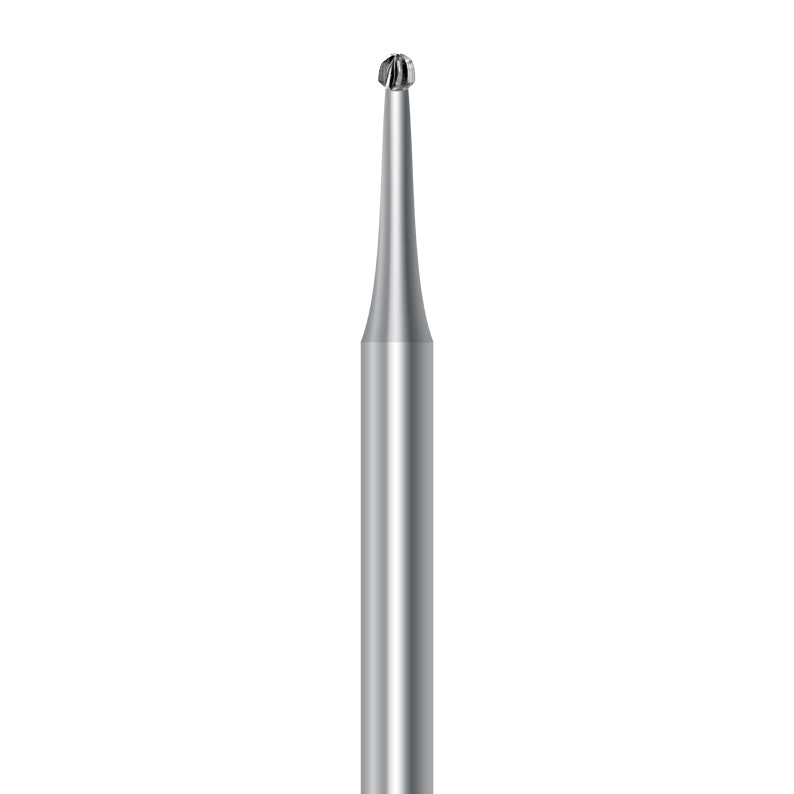 Carbide bur for handpiece C.FD1.012.HP: round shape with simple cut, diameter 1.2 mm - Frank Dental, Germany