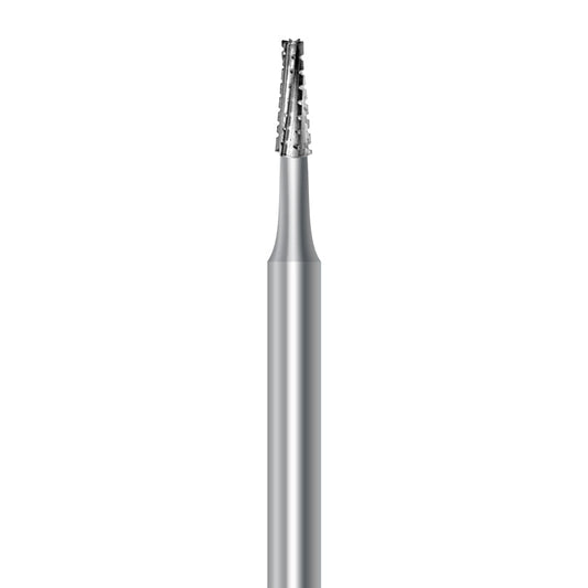 Carbide bur for handpiece C.FD33.016.HP: taper flat shape with spiral cut, diameter 1.6 mm - Frank Dental, Germany