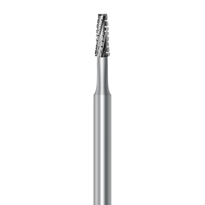 Carbide bur for handpiece C.FD33.021.HP: taper flat shape with spiral cut, diameter 2.1 mm - Frank Dental, Germany