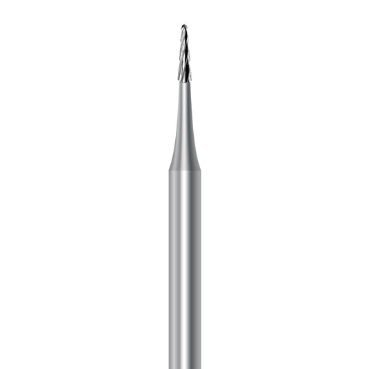 HP carbide round-end taper bur C.23RSE.010.HP: plain cut, 1.0 mm diameter - Frank Dental