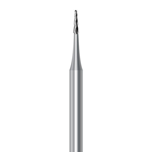 Carbide bur for handpiece C.23RSE.010.HP: taper round shape with simple cut, diameter 1.0 mm - Frank Dental, Germany