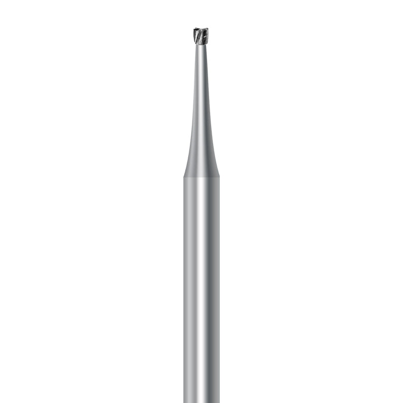 HP carbide inverted cone bur C.2.010.HP: plain cut, 1.0 mm diameter - Frank Dental