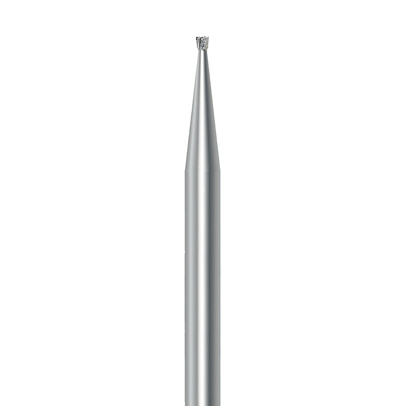 HP carbide inverted cone bur C.2.008.HP: plain cut, diameter 0.8 mm - Frank Dental