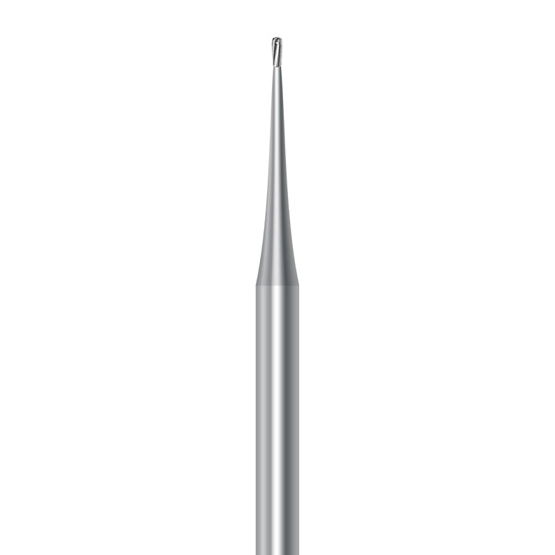 HP carbide pear bur C.7.014.HP: plain cut, 1.4 mm diameter - Frank Dental
