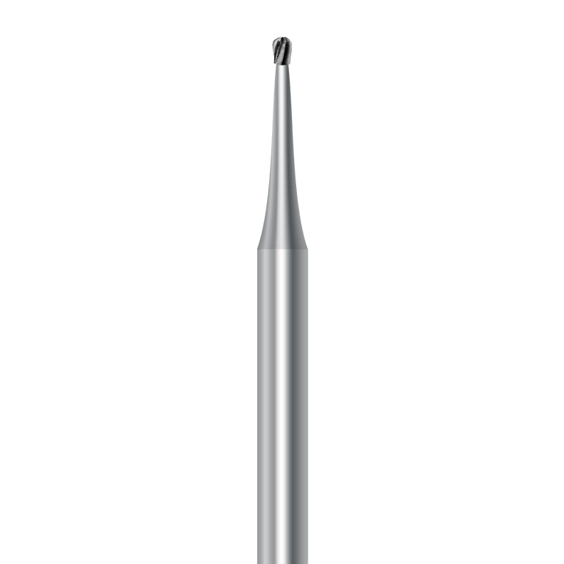HP carbide pear bur C.7.009.HP: plain cut, diameter 0.9 mm - Frank Dental