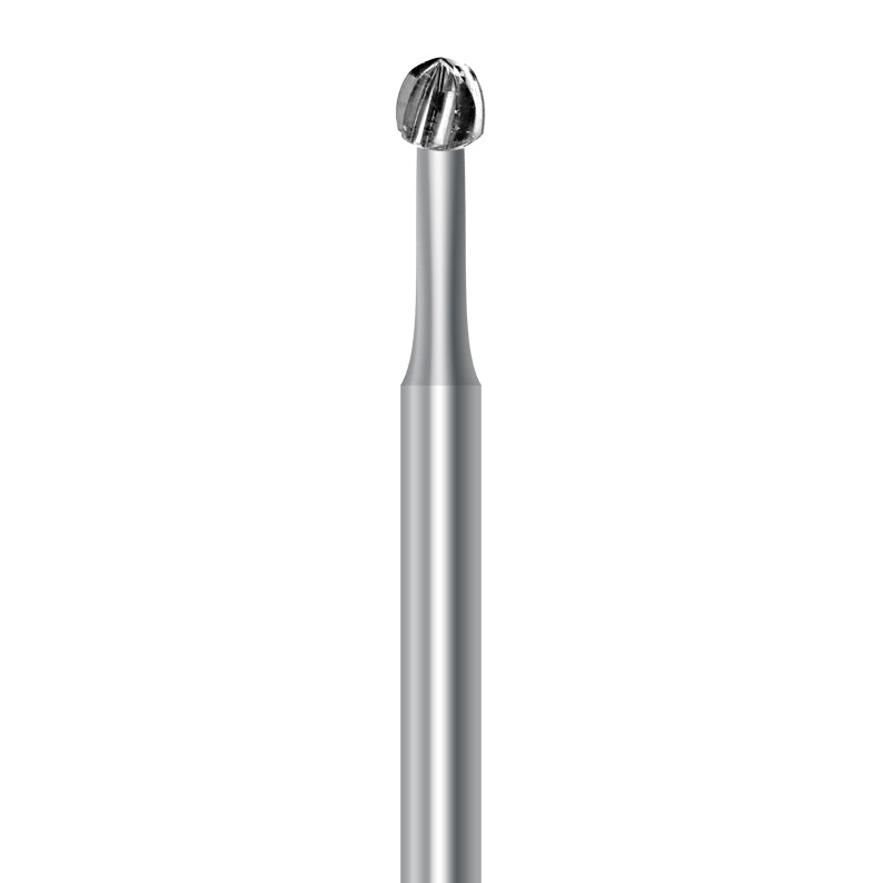 HP carbide round bur C.1.025.HP: plain cut, 2.5 mm diameter - Frank Dental