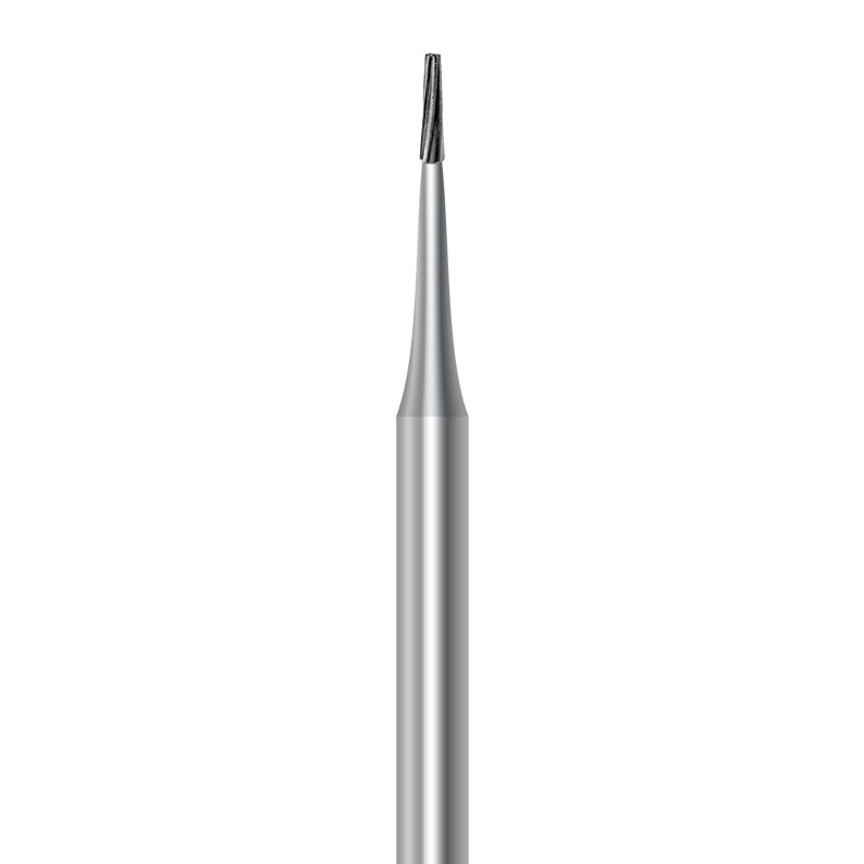 HP carbide flat-end taper bur C.23.008.HP: plain cut, diameter 0.8 mm - Frank Dental