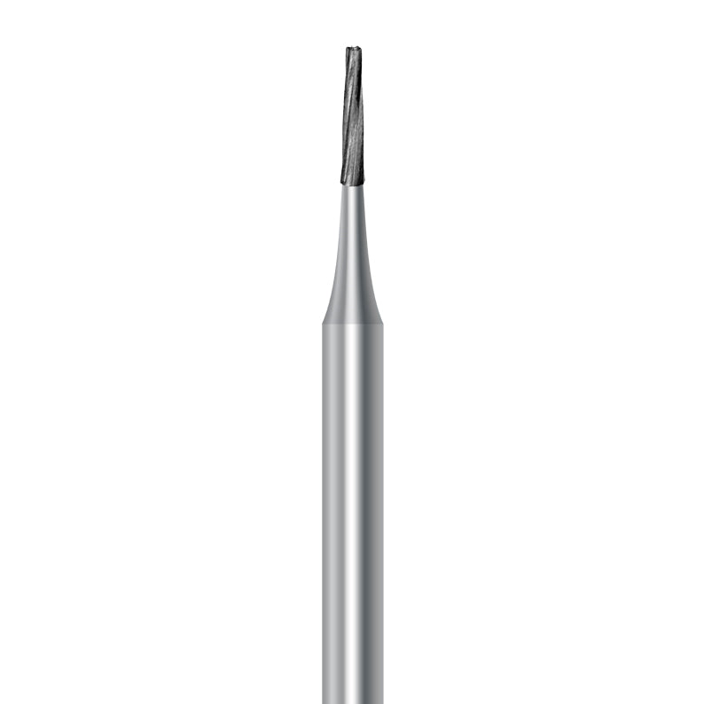 HP carbide flat-end long taper bur C.23L.010.HP: plain cut, diameter 1.0 mm - Frank Dental