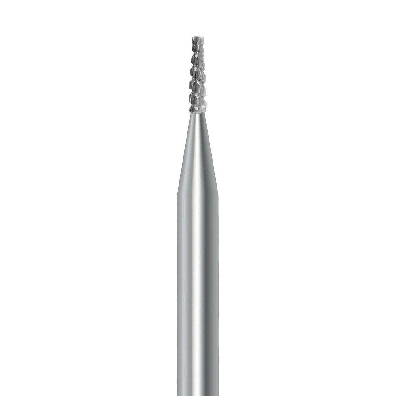 HP carbide flat-end taper bur C.33.008.HP: spiral cut, 0.8 mm diameter - Frank Dental