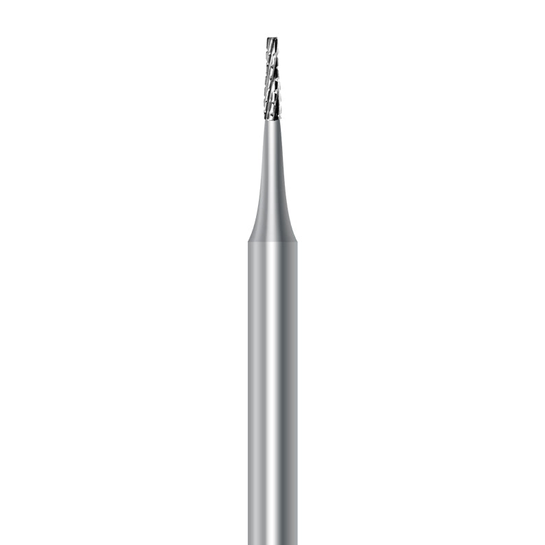 HP carbide flat-end taper bur C.33.009.HP: spiral cut, 0.9 mm diameter - Frank Dental