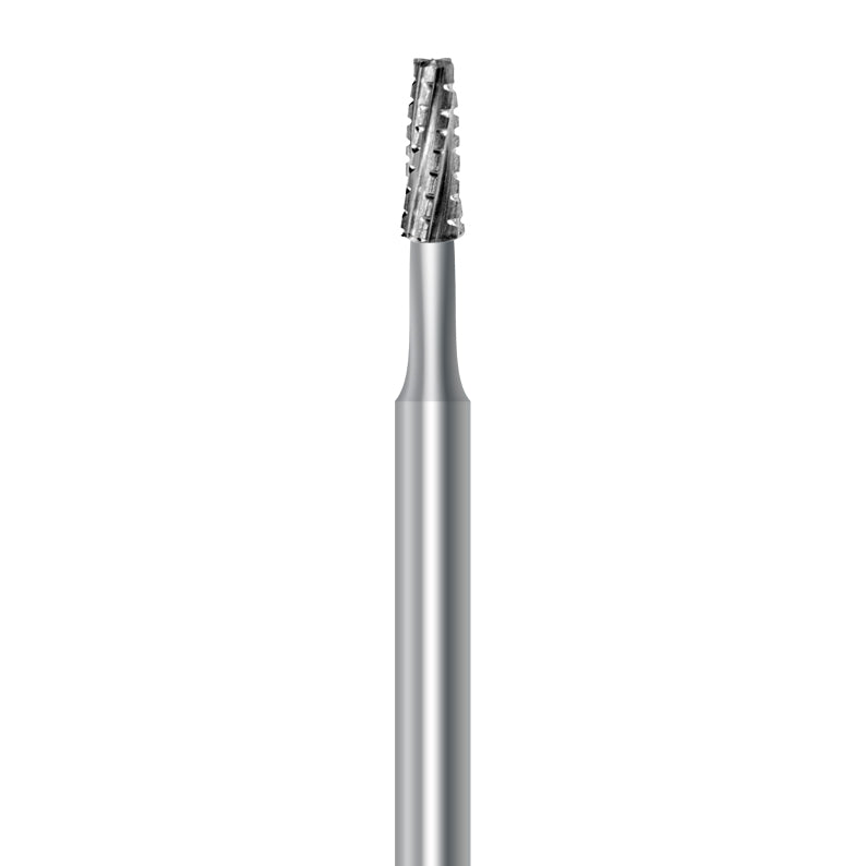 HP carbide flat-end taper bur C.33.021.HP: spiral cut, diameter 2.1 mm - Frank Dental