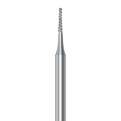 HP carbide flat-end long taper bur C.33L.010.HP: spiral cut, 1.0 mm diameter - Frank Dental