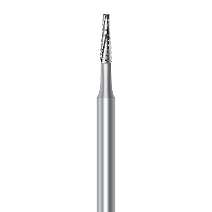 HP carbide flat-end long taper bur C.33L.016.HP: spiral cut, 1.6 mm diameter - Frank Dental