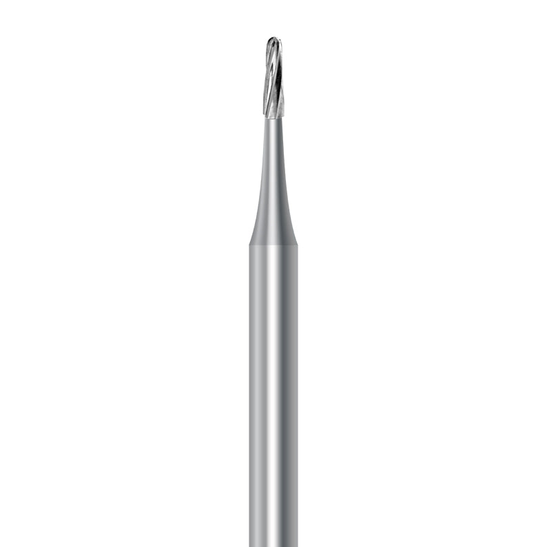 HP carbide round-end taper bur C.23R.010.HP: plain cut, diameter 1.0 mm - Frank Dental