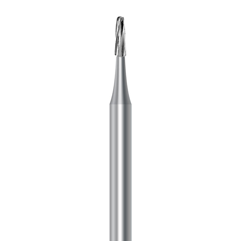HP carbide round-end taper bur C.23R.012.HP: plain cut, diameter 1.2 mm - Frank Dental