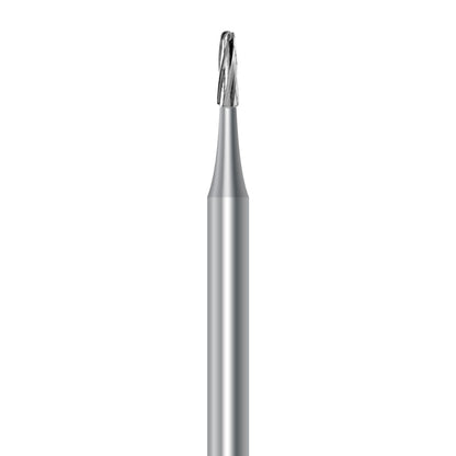HP carbide round-end taper bur C.23R.012.HP: plain cut, diameter 1.2 mm - Frank Dental