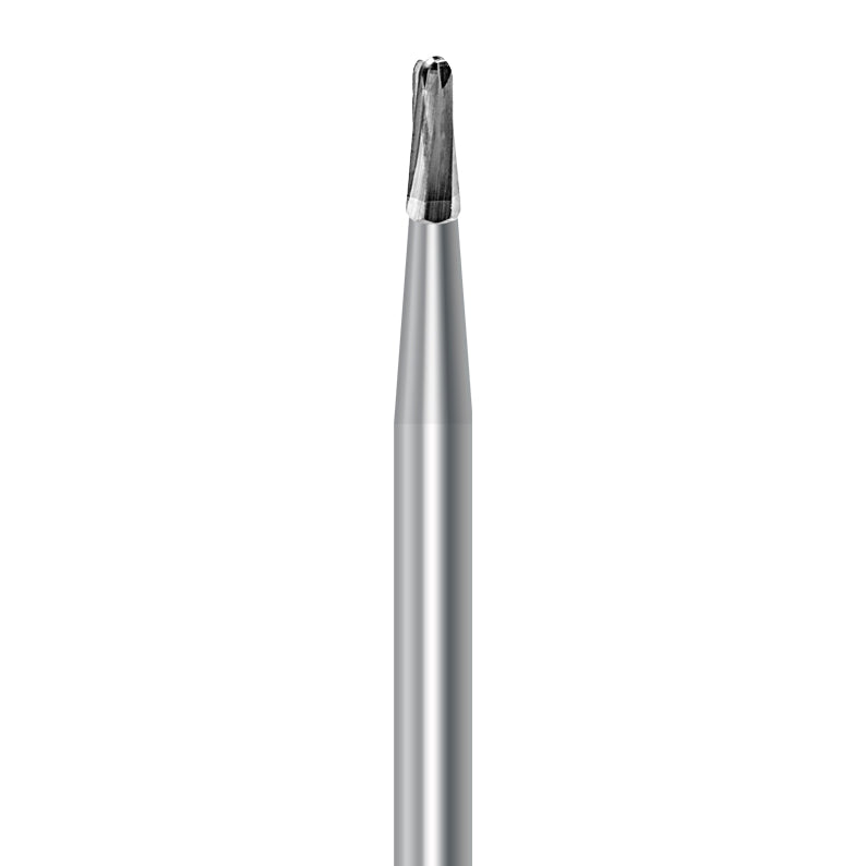 HP carbide round-end taper bur C.23R.016.HP: plain cut, diameter 1.6 mm - Frank Dental