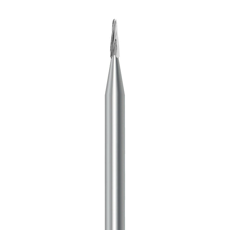 HP carbide round-end taper bur C.23RSE.009.HP: plain cut, diameter 0.9 mm - Frank Dental