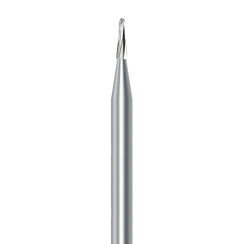 HP carbide round-end taper bur C.23RSE.010.HP: plain cut, diameter 1.0 mm - Frank Dental