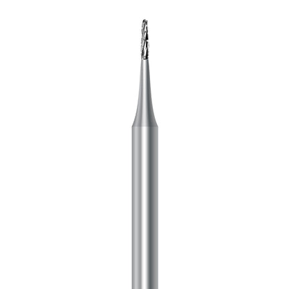 HP carbide round-end taper bur C.33R.008.HP: spiral cut, 0.8 mm diameter - Frank Dental