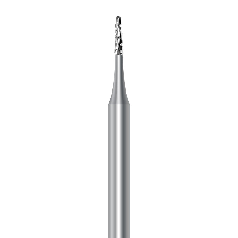 HP carbide round-end taper bur C.33R.010.HP: spiral cut, 1.0 mm diameter - Frank Dental